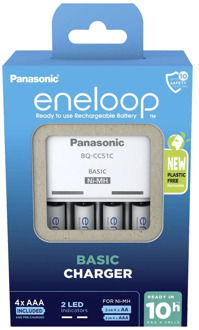 eneloop Panasonic Lader BQ-CC51 + 4x AAA Eneloop 800mAh