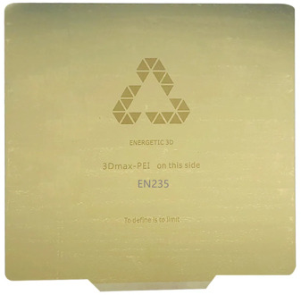 ENERGETIC New 235x235mm Spring Steel metal sheet Pre-applied PEI sticker for Ender-3/Ender 3 Pro flexible bed