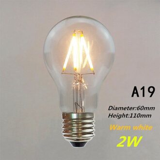 Energiebesparende Led Lamp Edison 2W 4W 6W 8W E27 Imitatie Wolfraam Draad Transparante Gloeilamp decoratieve Verlichting Binnenverlichting A19 2W