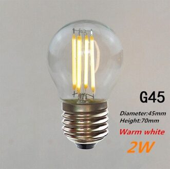 Energiebesparende Led Lamp Edison 2W 4W 6W 8W E27 Imitatie Wolfraam Draad Transparante Gloeilamp decoratieve Verlichting Binnenverlichting G45 2W