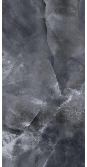 EnergieKer Onyx ek wand- en vloertegel - 30x60cm - gerectificeerd - Natuursteen look - Black pulido gepolijst (zwart) SW07314176