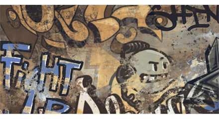 EnergieKer Wandtegels Energieker City Plaster Graffiti 60x120 cm Mat Multicolor Rood Bruin Energieker