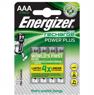 Energizer AAA 700mAh NMH03 Oplaadbare Batterij Zilver/Groen - .