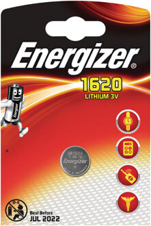 Energizer batterij knoopcel Lithium 3V CR1620per stuk