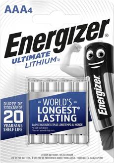Energizer batterijen Lithium AAA, blister van 4 stuks