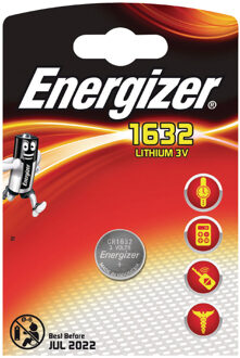 Energizer knoopcel CR1632, op blister