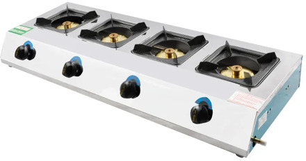 Energy-saving long four-headed clay pot stove commercial gas stove wok stove porridge stove restaurant gas stove