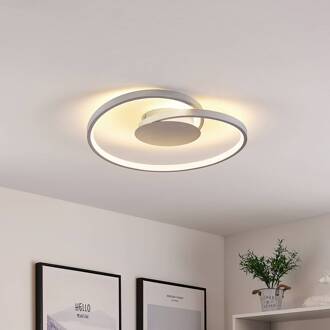 Enesa LED plafondlamp, rond zilver