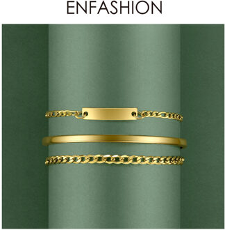 ENFASHION Bangle Armband Femme Set Rvs Manchet Armbanden Voor Vrouwen Man Paar Sieraden Pulsera Hombre B192027