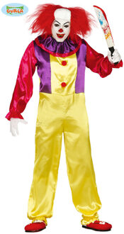Enge killer clown outfit voor volwassenen - Medium - Volwassenen kostuums