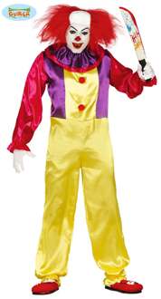 Enge killer clown outfit voor volwassenen - Medium - Volwassenen kostuums