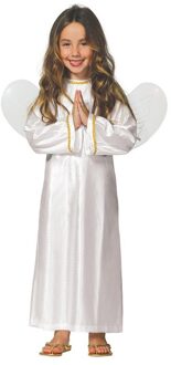 Engel Ariel verkleed jurk - wit - voor meisjes - kostuum - Carnavalskleding - kerst