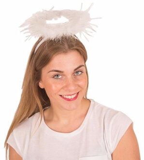 Engel diadeem met aureool - Verkleed artikel - Wit - Engeltjes - Carnaval