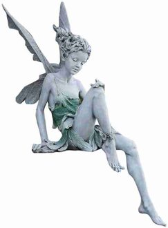 Engel Meisje Hars Standbeeld Tuin Fairy Tuin Ambachten Gazon Fontein Of Vijver Decoratie 15*5.3Cm