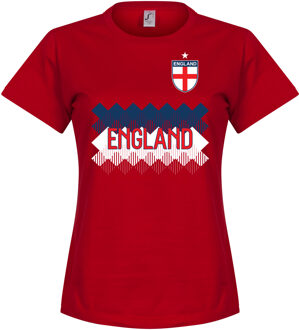 Engeland Dames Team T-Shirt - Rood - L
