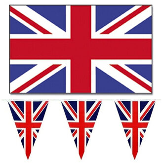 Engeland/UK/Groot Brittanie vlaggen versiering set binnen/buiten 2-delig