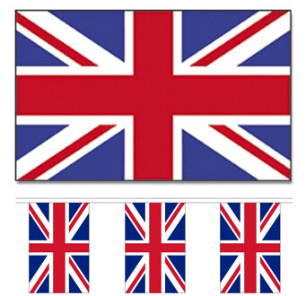 Engeland/UK/Groot Brittanie vlaggen versiering set binnen/buiten 2-delig
