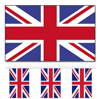 Engeland/UK/Groot Brittanie vlaggen versiering set binnen/buiten 2-delig