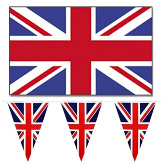 Engeland/UK/Groot Brittanie vlaggen versiering set binnen/buiten 3-delig