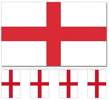 Engeland versiering/feestartikelen set - vlag 90 x 150 cm - vlaggenlijn van 300 cm - landen