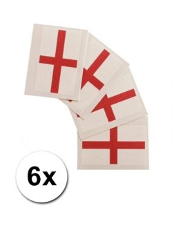 Engeland vlag tattoeages 6 st Multi
