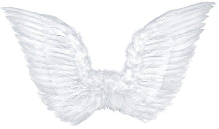 Engelen vleugels - wit - 75 cm - engel verkleedaccessoires - verkleed vleugeltjes