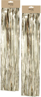 Engelenhaar - 2x - goud - 50 cm - lametta haar - folie - tinsel - kerstversiering