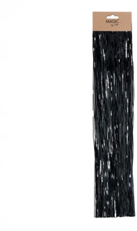 Engelenhaar - zwart - 50 cm - lametta haar - folie - tinsel - kerstversiering