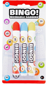 Engelhart Bingo stiften/markers/dabbers - 3x - blauw/geel/rood - 20 ml