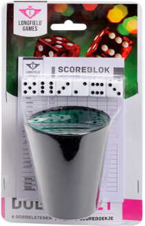 Engelhart Dobbelbeker met dobbelstenen en scoreblokje