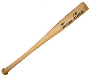 Engelhart Honkbal knuppel - hout - blank - 71 cm - home run print Beige