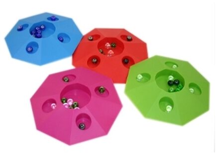 Engelhart Knikkerpot - met 10x knikkers - 22 cm - knikker speelgoed Multi