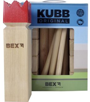 Engelhart Kubb Viking Original Rode Koning Rubberhout Beige