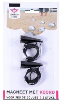 Engelhart Metaal magneetpen met koord - 2 stuks Zwart