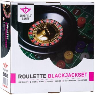 Engelhart roulette/blackjack set groen/zwart unisex 30 cm