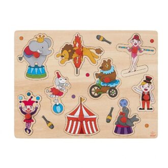 Engelhart Speelgoed houten noppenpuzzel circus thema 30 x 22 cm - Legpuzzels