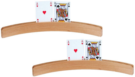 Engelhart Speelkaarthouder - 6x - 50 cm - hout - kaarten standaard - houder voor speelkaarten