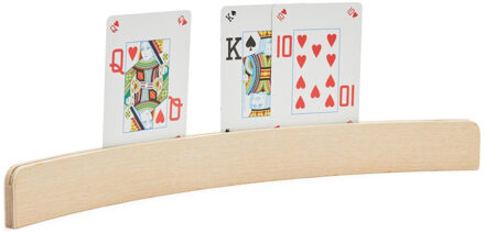 Engelhart Speelkaarthouder - hout - 35 cm Bruin