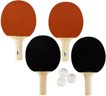 Engelhart Tafeltennis set - 3 ballen / 4 batjes - pingpong - Voor Binnen en Buiten