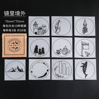 Engels Brief papier Memo Pad Sticky Notes Transparante Bos Planten Notepad School Office Supply Papelaria Briefpapier 4