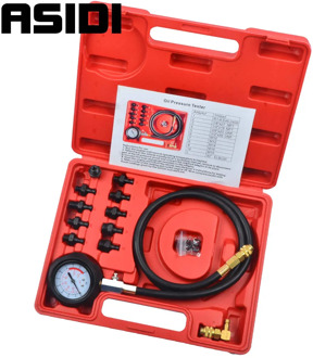 Engine Oil Pressure Test Kit Tester Low Oil Warning Devices Car Garage Tool
