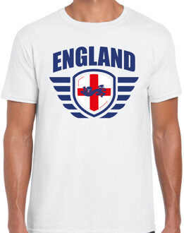England landen / voetbal t-shirt wit heren - EK / WK voetbal XL