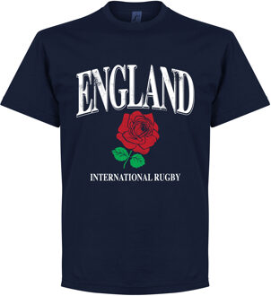 England Rose International Rugby T-Shirt- Navy - M