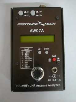 English verison HF +UV AW07A HF/VHF/UHF 160M 490Mhz Impedance SWR Antenna Analyzer Shortwave Ham Radio + English Manual