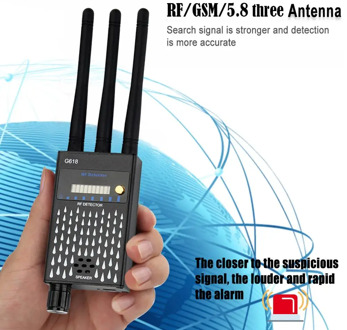 Enhanced Three Antennas 1.2GHz & 2.4GHz Wireless Camera Detector Full Range RF Signal Detector GSM Tracker Detect Anti-Candid