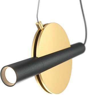 Enigma LED hanglamp, verstelbaar, messingkleurig messing, zwart