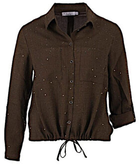 Enjoy Blouse 882332 donker Bruin - S