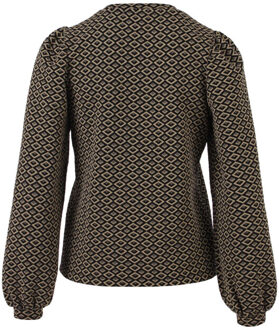 Enjoy Sweater jacquard Zwart - L