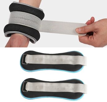 Enkel Gewichten Paar Verstelbare Pols Gewicht Band Zandzak Armband 0.5lbs/Elk zwart