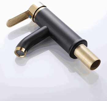 Enkel Handvat Badkamer Kraan Warm en Koud Water Mengen Keuken Kraan Badkamer Kraan Wastafel Kraan Zwarte Accessoires A2